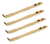Kit De 4 Rascadores De Espalda En Bambú Natural De 46 Cm, Style Stars Relajantes Y Ergonómicos, Alivio De Comezón Y Estrés, Diseño Duradero, Perfectos Para Uso Diario En Hogar, Color Madera.