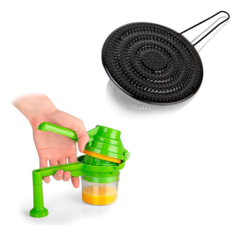 Combo Exprimidor Manual De Naranja + Exprimidor De Limón + Disco Mágico De Limpieza Multiusos, Práctico Para Cocina Saludable.