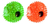 Set X2 Pelotas Goma Con Cascabel Puntas Suaves Juguete Gatos