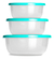 Juego De 3 Recipientes Plásticos Con Tapa Y Control De Fechas Energy Plus Color Azul Marino, Organización, Conservación Y Almacenamiento Segura De Alimentos. - comprar en línea