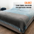 Danubio Frazada Flannel Color Gris Tela Efecto Cuadro Colchón Semidoble 180x130cm - tienda en línea