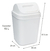 Kit X4 Cesto De Basura 15l Con Tapa Vaivén - Caneca Blanco - Mega Shop TV