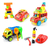 Juego Total: Volqueta, Bomberos, Autobús Y Carro Didáctico
