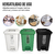 Punto Ecológico Energy Plus 3 Canecas Blanco, Verde Y Negro De 35l Con Pedal - tienda en línea