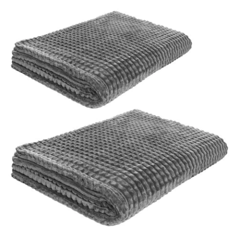 Set X2 Cobija Grande Decorativa, Manta, Frazada Suave Lujosa