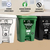 Punto ecológico con 3 canecas reciclaje con pedal grande 53L - tienda en línea