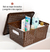 Set X4 Cajas Organizadoras Con Tapa Canasta Mimbre Plástico - Mega Shop TV