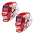 Combo 2 Caretas Electrónicas Inteligentes Para Soldar Ktc Alta Protección Y Visión Nítida Ajuste Personalizado Color Rojo