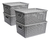 Set X4 Cajas Organizadoras Con Tapa Canasta Mimbre Plástico