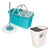 Trapeador Giratorio Doble Balde + Cesto De Basura Push Doble