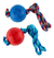 2 Juguetes Con Pelota Y Cuerda Resistente Para Perros Median
