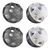 Kit X4 Pelotas Para Gatos Con Cascabel Juguete Suave Y Resistente Goma Atóxica Color Gris Diámetro 4.5 Cm Estimula El Ejercicio Y Diversión Energy Plus