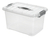 Caja Organizadora Plástica Transparente Con Tapa De 10 Litros, Resistente Y Apilable, Ideal Para Almacenamiento De Objetos En Hogar U Oficina, Energy Plus.