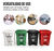 Punto Ecológico Con 4 Canecas Reciclaje Con Pedal Grande 53l - Mega Shop TV