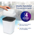 Kit X4 Cesto De Basura 15l Con Tapa Vaivén - Caneca Blanco - tienda en línea