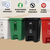 Punto Ecológico Con 4 Canecas De Reciclaje Negra, Verde, Blanca Y Roja Con Pedal De 35l, Clasificación De Residuos En Hogar Y Oficina, Energy Plus. - Mega Shop TV