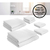 Combo De 8 Toallas Hoteleras De Algodón 100% 4 Toallas De Cuerpo 70x140cm Y 4 De Mano 40x70cm Color Blanco Liso Alta Absorción Y Suavidad, 510 Hilos Ideal Para Hogar O Viajes Energy Plus - comprar en línea