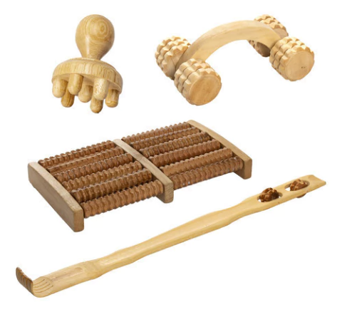 Set Maderoterapia X4 Tonifica Y Relaja Incluye Cinturón De Cubos Rascador De Espalda En Bambú Masajeador Pulpo Y Carro Masajeador Experiencia De Masaje 3d Completa Y Bienestar Total Style Stars - comprar en línea