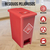 Caneca De Reciclaje Plástica Papelera Con Pedal 12 Lts - comprar en línea