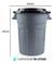 Caneca Tanque Grande Multiuso Plástica 70l Con Tapa Y Manija en internet