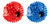 Set De 2 Pelotas De Goma Con Cascabel Y Puntas Suaves Para Gatos Azul Y Rojo Juguetes Seguros Y Duraderos Energy Plus 953001