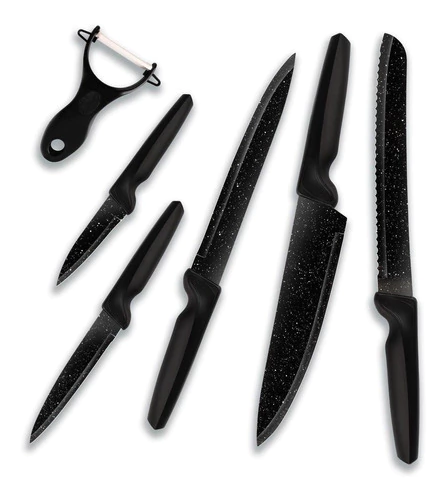 Set De Cuchillos De Cocina 5 Piezas En Cerámica Con Pelador De Papas Incluido, Súper Afilados, Livianos, Antioxidantes Y Antibacterianos. - comprar en línea