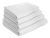 Kit X4 Toallas De Baño De Cuerpo 100% Algodón 70x140 Cm Azul Color Blanco