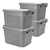 Set X4 Cajoneras Grandes Plásticas Organizadoras Con Tapa 40 - tienda en línea