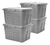 Set X4 Cajoneras O Cajas Plásticas Organizadoras Con Tapa 15