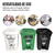 Punto ecológico con 3 canecas reciclaje con pedal grande 53L - Mega Shop TV