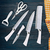 Chef Master 809001 Color Blanco Set De Cuchillos De Cocina Multifuncionales 4 Unidades Pelador De Verduras Y Tijera