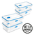X4 Recipientes Para Cocina Tapper Hermético Portacomida Color Azul - comprar en línea