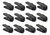 Set De 12 Porta Zapatos Modernos Compacto Y Apilable Para Maximizar Espacio Negro, Para Todas Las Tallas.