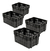 Set X4 Canastillas Organizadoras Apilables Y Anidables 25 Kg