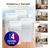 Kit X4 Cesto De Basura 15l Con Tapa Vaivén - Caneca Blanco - Mega Shop TV