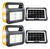 Set X2 Lámparas De Emergencia Solar Led Con Carga Usb Iluminación Potente Y Recarga Solar Para Hogar Y Exteriores
