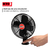 Ventilador Metálico Negro Ktc 24v De 6 Pulgadas Para Trabajo Pesado, Potente, Silencioso Y Compacto, Ideal Para Talleres, Oficinas Y Almacenes. - Mega Shop TV