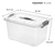 Caja Organizadora Plástica Transparente Con Tapa De 10 Litros, Resistente Y Apilable, Ideal Para Almacenamiento De Objetos En Hogar U Oficina, Energy Plus. - comprar en línea