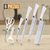 Chef Master 809001 Color Blanco Set De Cuchillos De Cocina Multifuncionales 4 Unidades Pelador De Verduras Y Tijera - Mega Shop TV