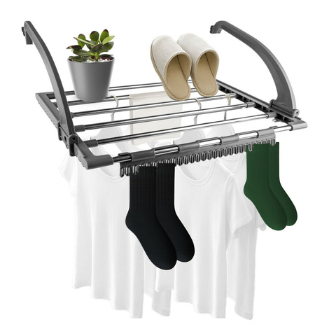 Tendedero Plegable Portátil para Apartamentos y Balcones Gris - comprar en línea