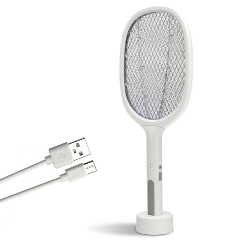 Raqueta Eléctrica Recargable Mata Zancudos Triple Malla USB
