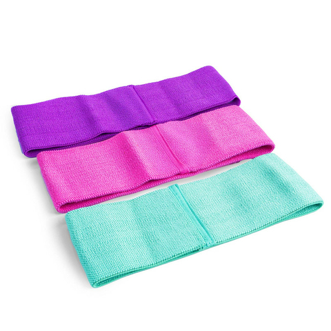 Set X3 Bandas Elásticas De Tela Antideslizante Para Ejercicio, Ideal Para Piernas, Glúteos Y Rutinas De Fuerza En Casa O Gimnasio