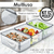 Set x2 Recipiente Transparente Apilable con Tapa Organizador Gris en internet
