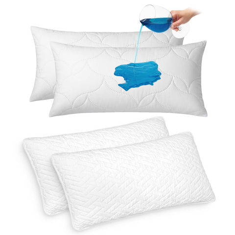 Combo x4 Almohadas Ultrasonido + Protectores Imperm 90x50