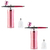 Set x2 Aerógrafo Inalámbrico Profesional Portátil Recargable Rosado - comprar en línea