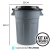 Kit X4 Canecas Tanque Grande Multiuso Plástica 70L con Tapa