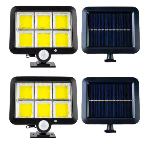 Set De 2 Lámparas Solares LED Para Exterior Con Sensor De Movimiento Y Panel Solar Independiente, Recargables, Resistentes Al Agua. - comprar en línea
