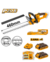 Cortacerco Inalámbrico 20v 2800rpm Ingco CHTLI20018 (633027) - Con 2 bat y cargador - comprar online