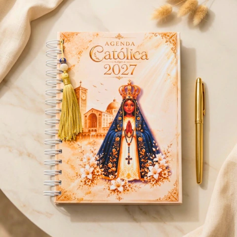 Agenda Católica 2027 Nossa Senhora Aparecida A5 capa dura