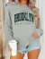 Moletom Feminino Brooklyn (FRENTE) Gola Redonda Casaco Feminino Masculino Flanelado Unissex Inverno Frio Algodão Blusa - loja online